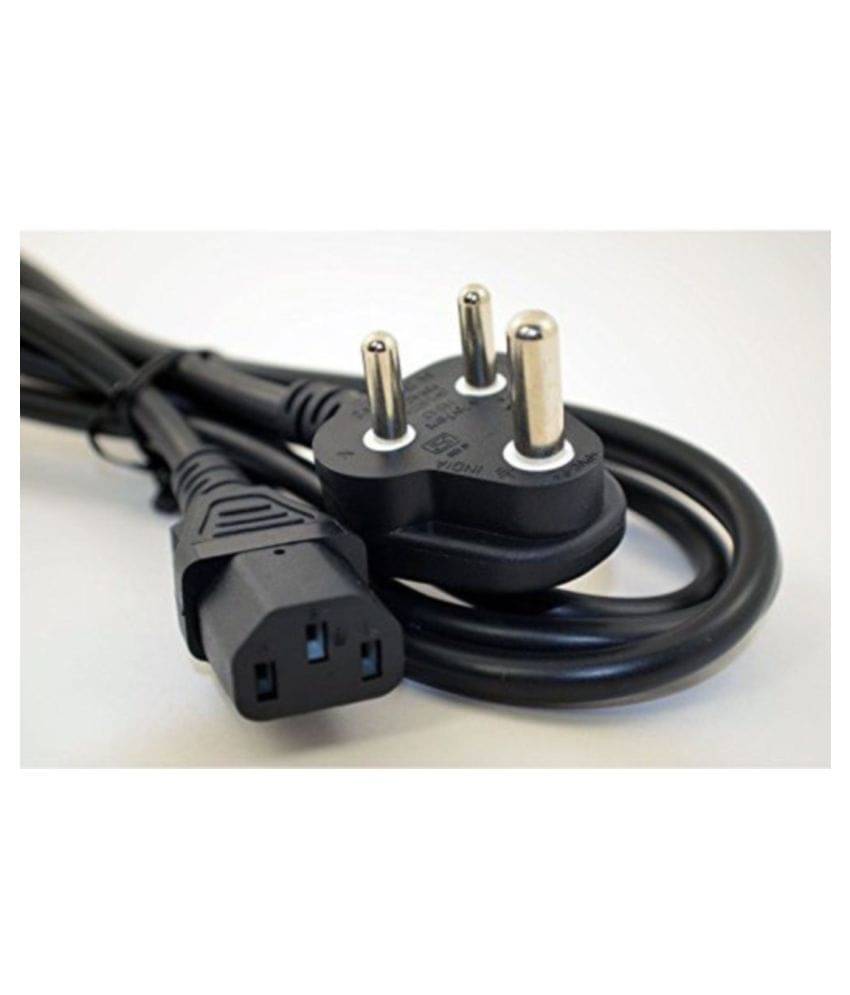     			Upix 3 Pin Power Cord for Computer Monitor, Printer, UPS - 1.3 Meters