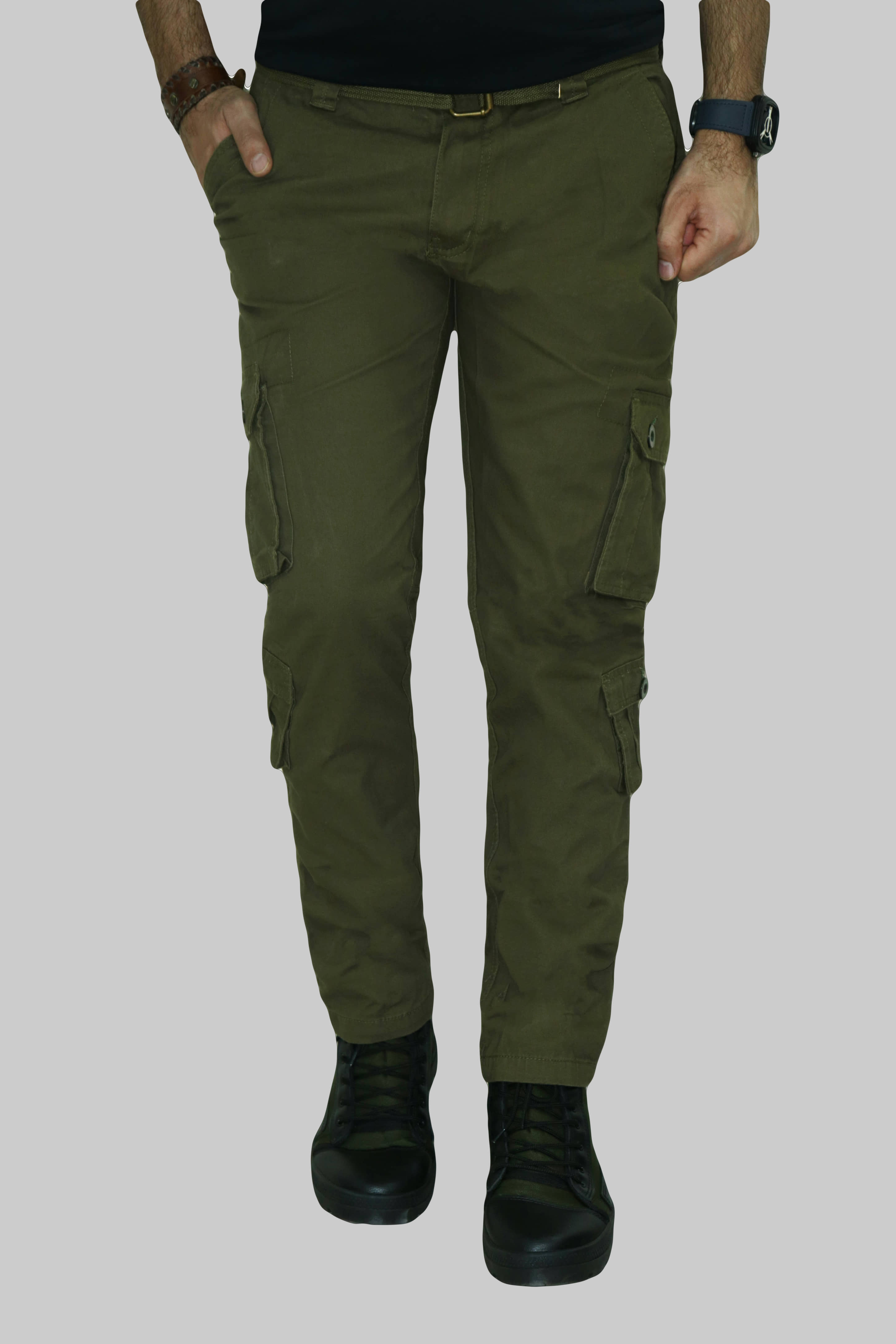 WARBURG Regular Flat Men's Cargos - Black ( Pack of 1 ) - Trousers | Buy online on ZillyBuy