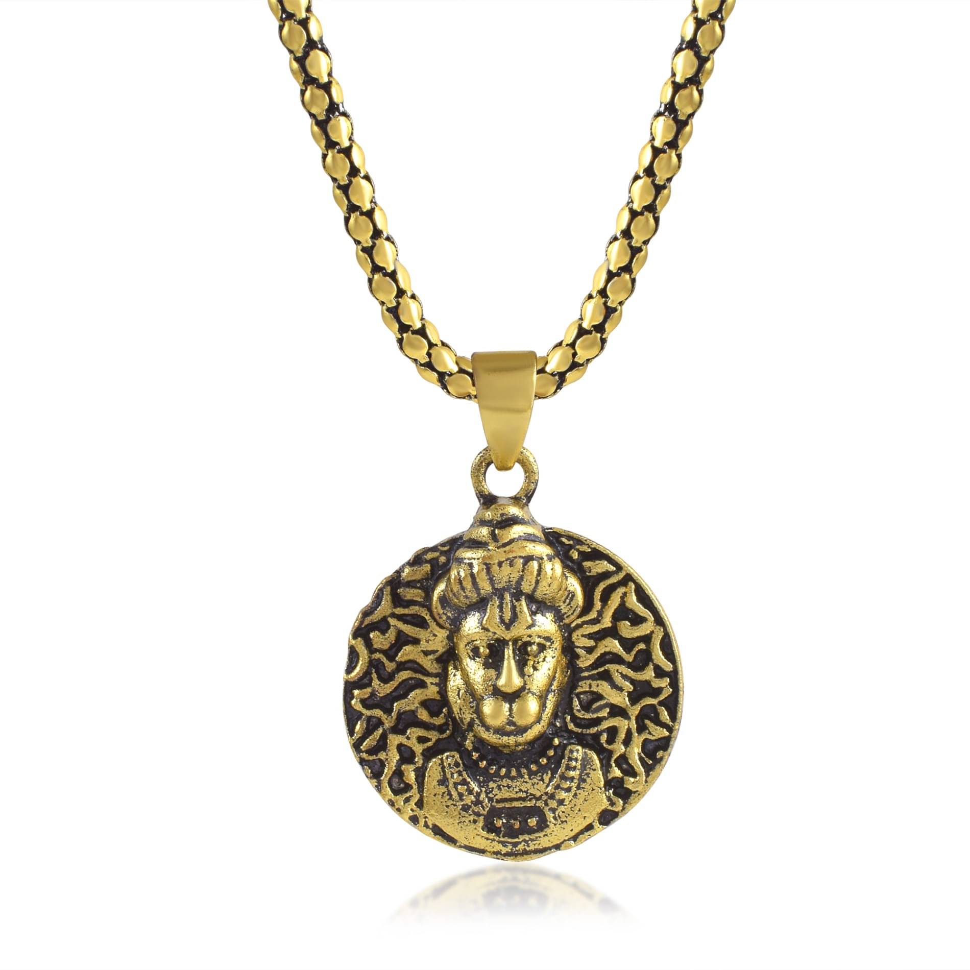 ADMIER Gold plated Sterling Silver God Hanuman Pendant for Men & Women Lord Bajrang Bali Locket for Good Health & Wealth ADMIER Gold plated Sterling Silver God Hanuman Pendant for Men & Women Lord Bajrang Bali Locket for Good Health & Wealth