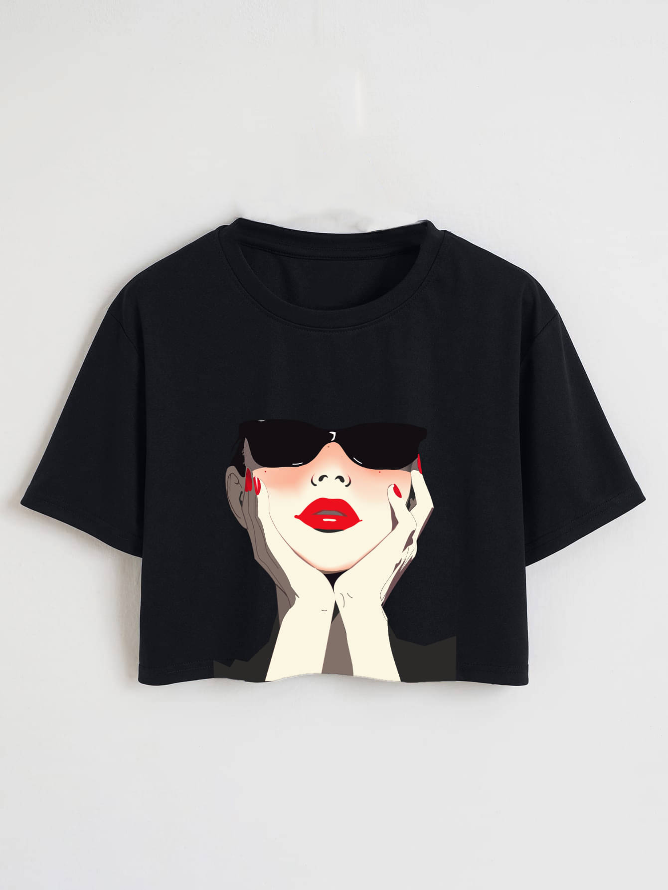Aahwan Women's Cotton Crop Top ( Black )     			Aahwan Women's Cotton Crop Top ( Black )
