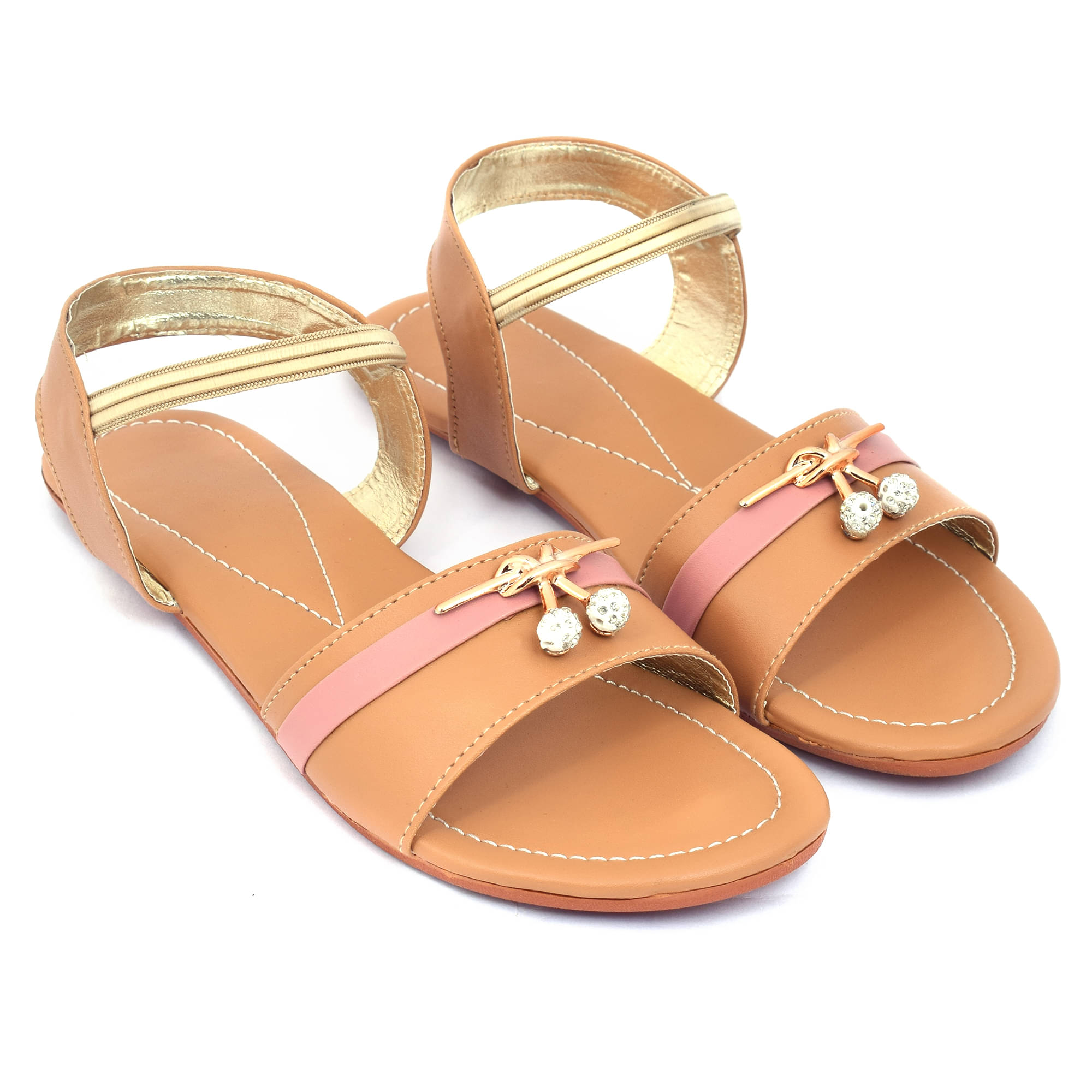     			Aishwary Glams Beige Women's Flip Flop
