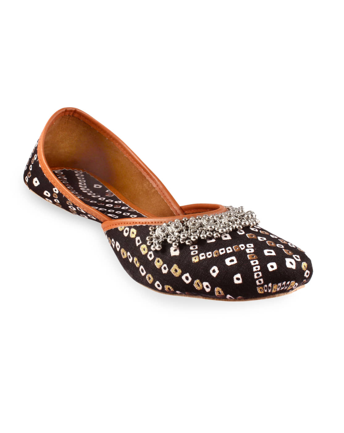 Anjaneya Creations Black Women's Mojaris - Ethnic Shoes | Buy online on ZillyBuy