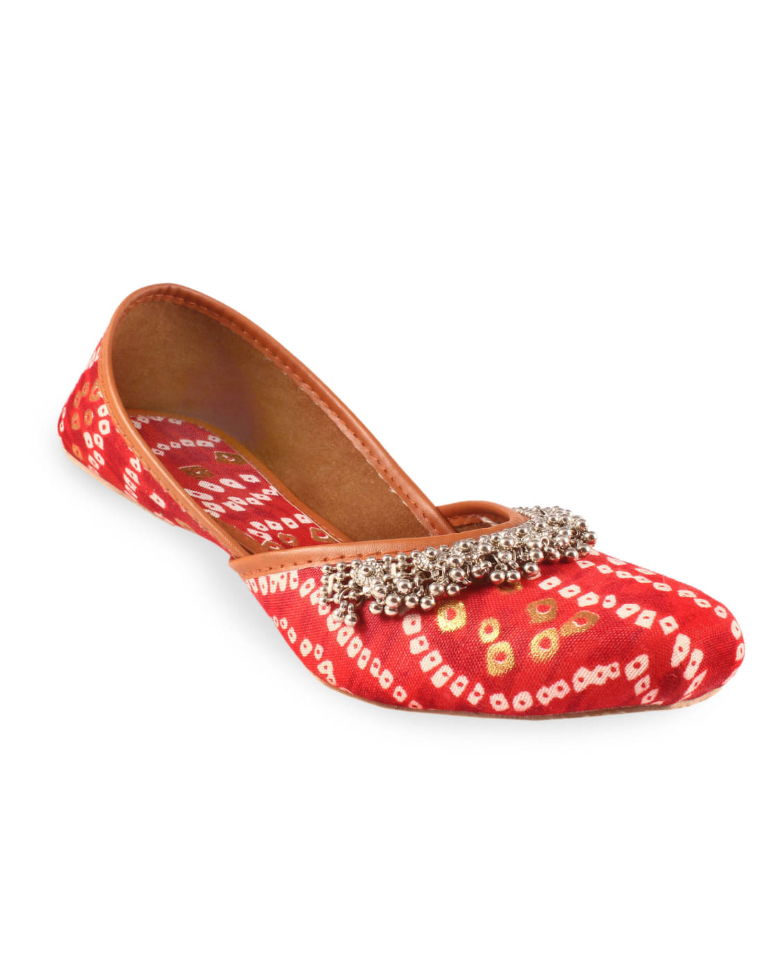     			Anjaneya Creations Red Women's Mojaris