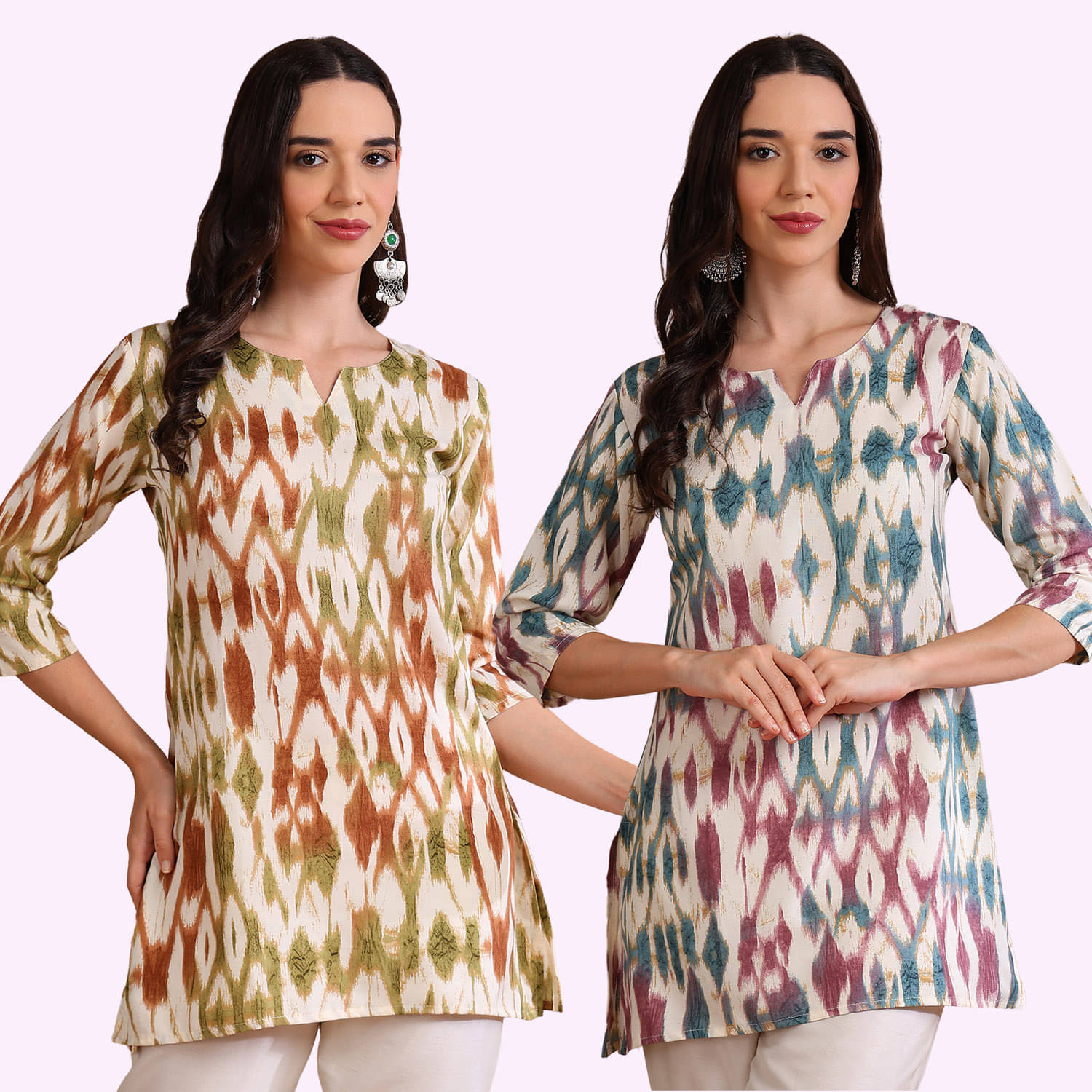     			Viscose Short Kurti For Women (Pack of 2)