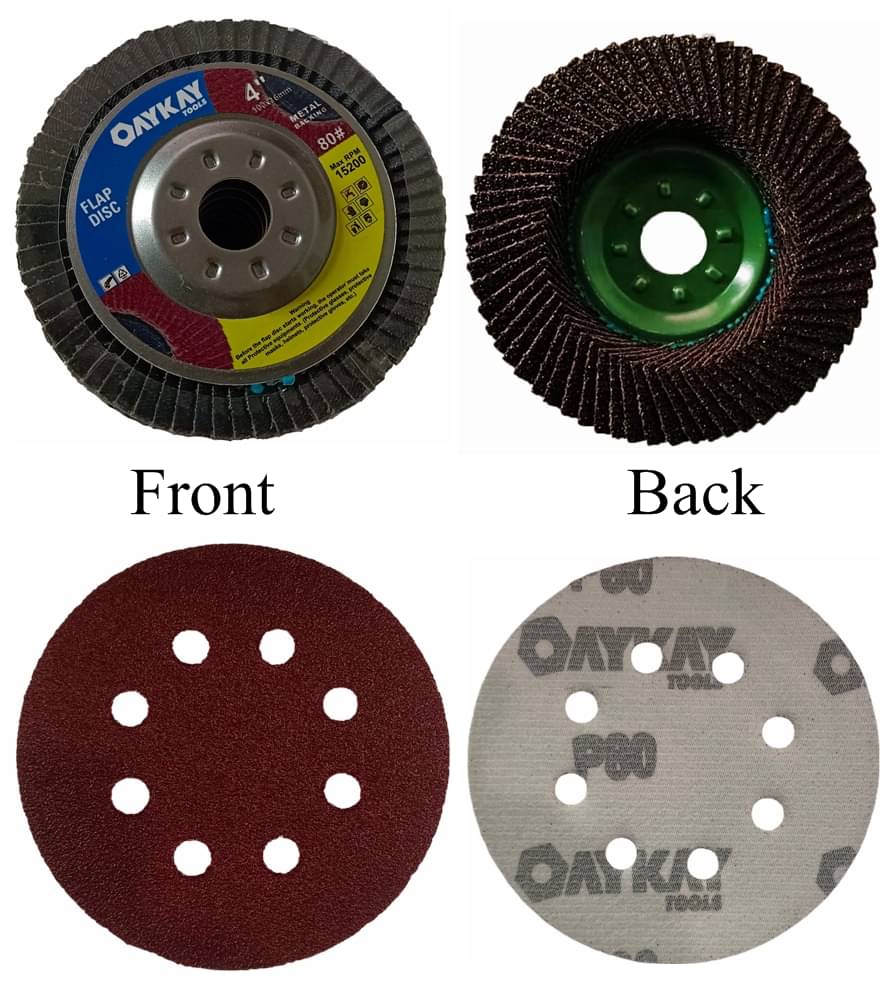     			Flap Disc Metal Backing 4x80 Grit aluminium oxide ,heavy duty applicable to general metal & Velcro Disc 80 grit 125mm (Pack of 5+5 Pcs) Oaykay Tools