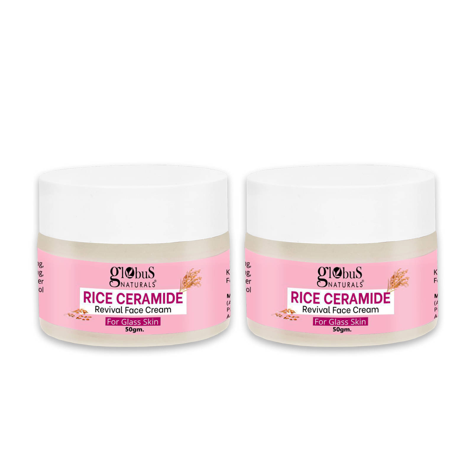 Globus Natural Rice Ceramide Revival Face Cream, For Korean Glass Skin, 50 gm (Pack of 2) Globus Natural Rice Ceramide Revival Face Cream, For Korean Glass Skin, 50 gm (Pack of 2)