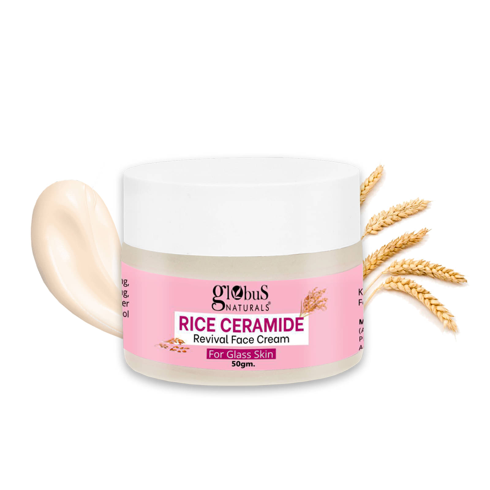     			Globus Natural Rice Ceramide Revival Face Cream, For Korean Glass Skin, 50 gm