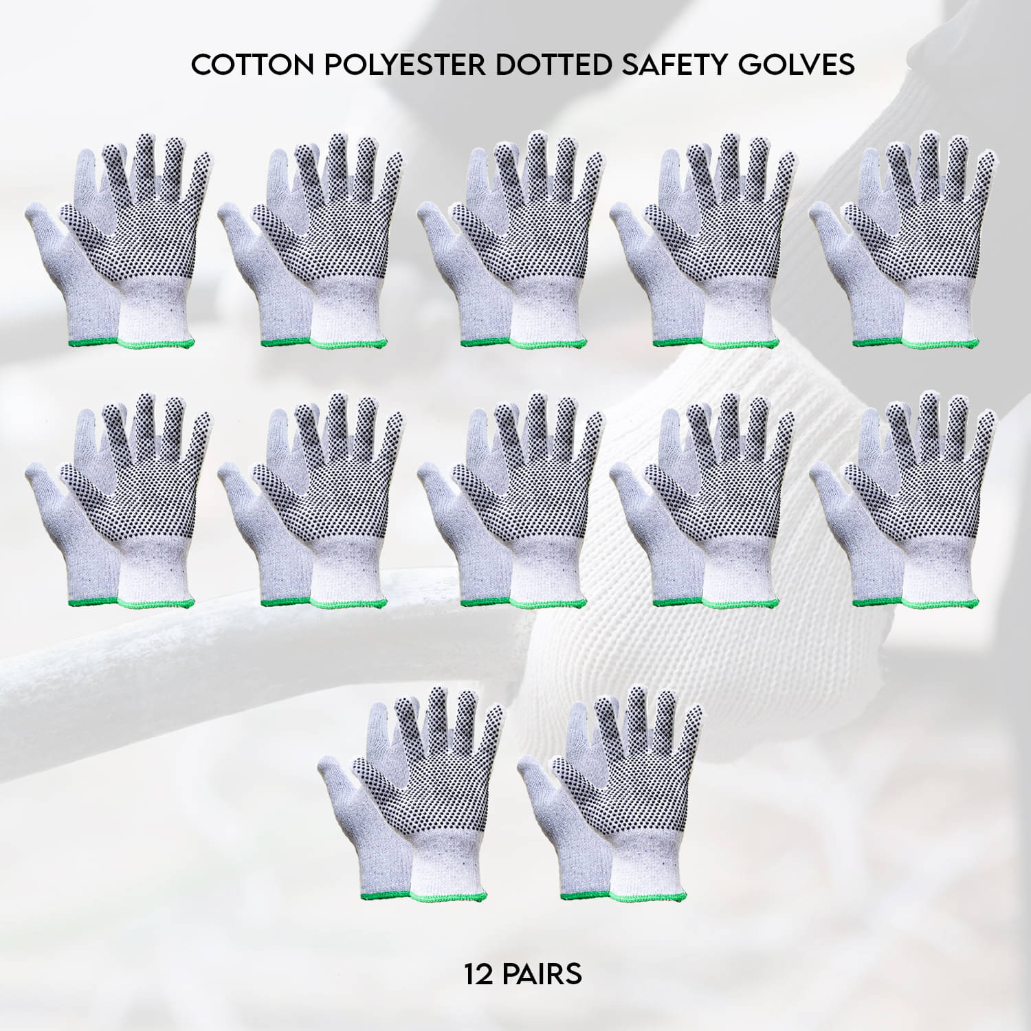 LXMI Cotton Polyester String Knit Shell Safety Protection Work Gloves (12 pairs) Cotton Safety Glove LXMI Cotton Polyester String Knit Shell Safety Protection Work Gloves (12 pairs) Cotton Safety Glove