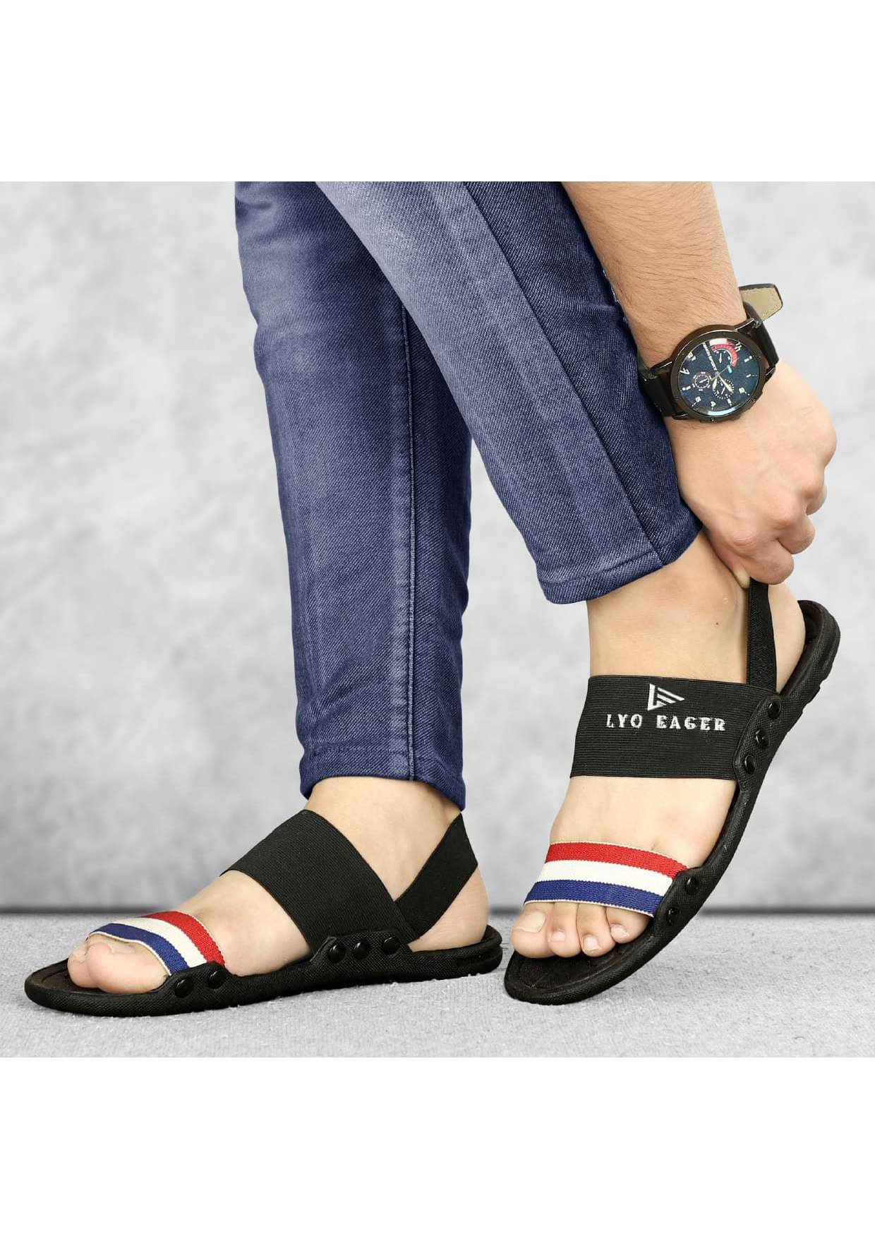     			LYO EAGER - Blue Men's Floater Sandals