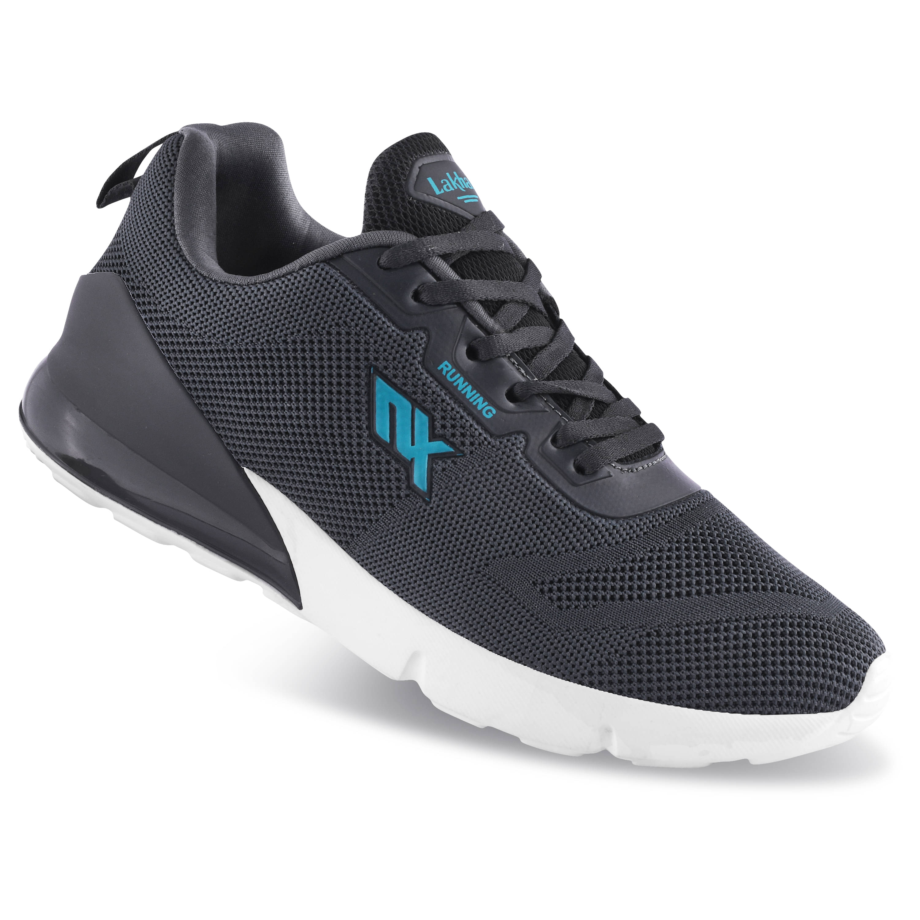     			Lakhani Aashirwad E-North-01-DGry-CGrn Gray Men's Sports Running Shoes