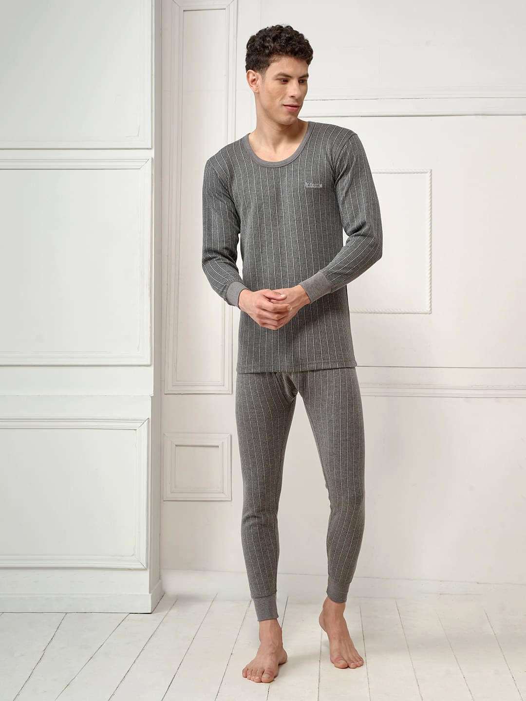 Lux Inferno Pack of 1 Cotton Thermal Sets For Men's ( Charcoal )     			Lux Inferno Pack of 1 Cotton Thermal Sets For Men's ( Charcoal )