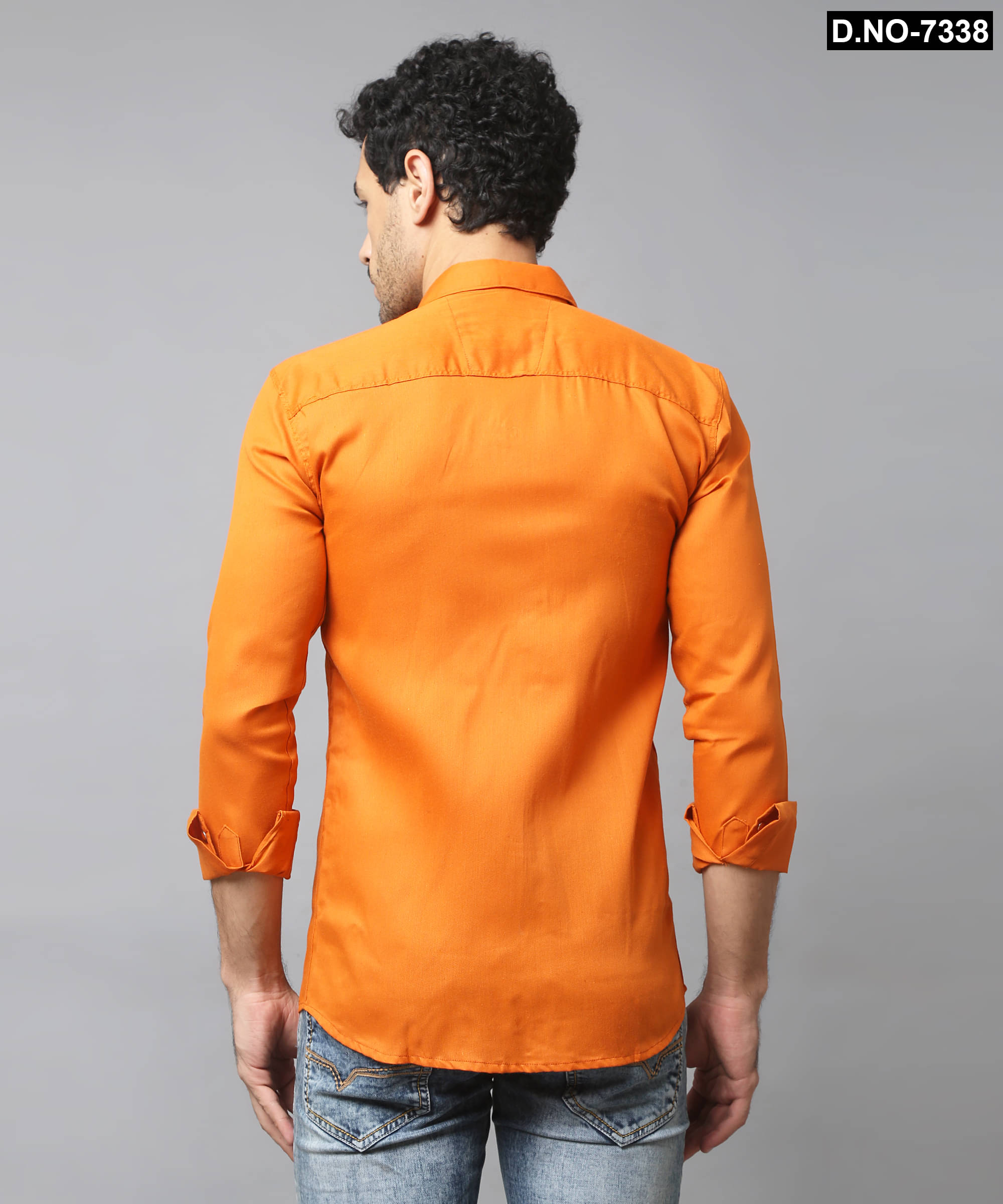 NEW-18 100% Cotton Regular Fit Solids Full Sleeves Men's Casual Shirt - Orange ( Pack of 1 ) NEW-18 100% Cotton Regular Fit Solids Full Sleeves Men's Casual Shirt - Orange ( Pack of 1 )