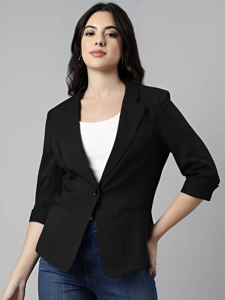     			PLUS PARADISE - Cotton Blend Black Blazers