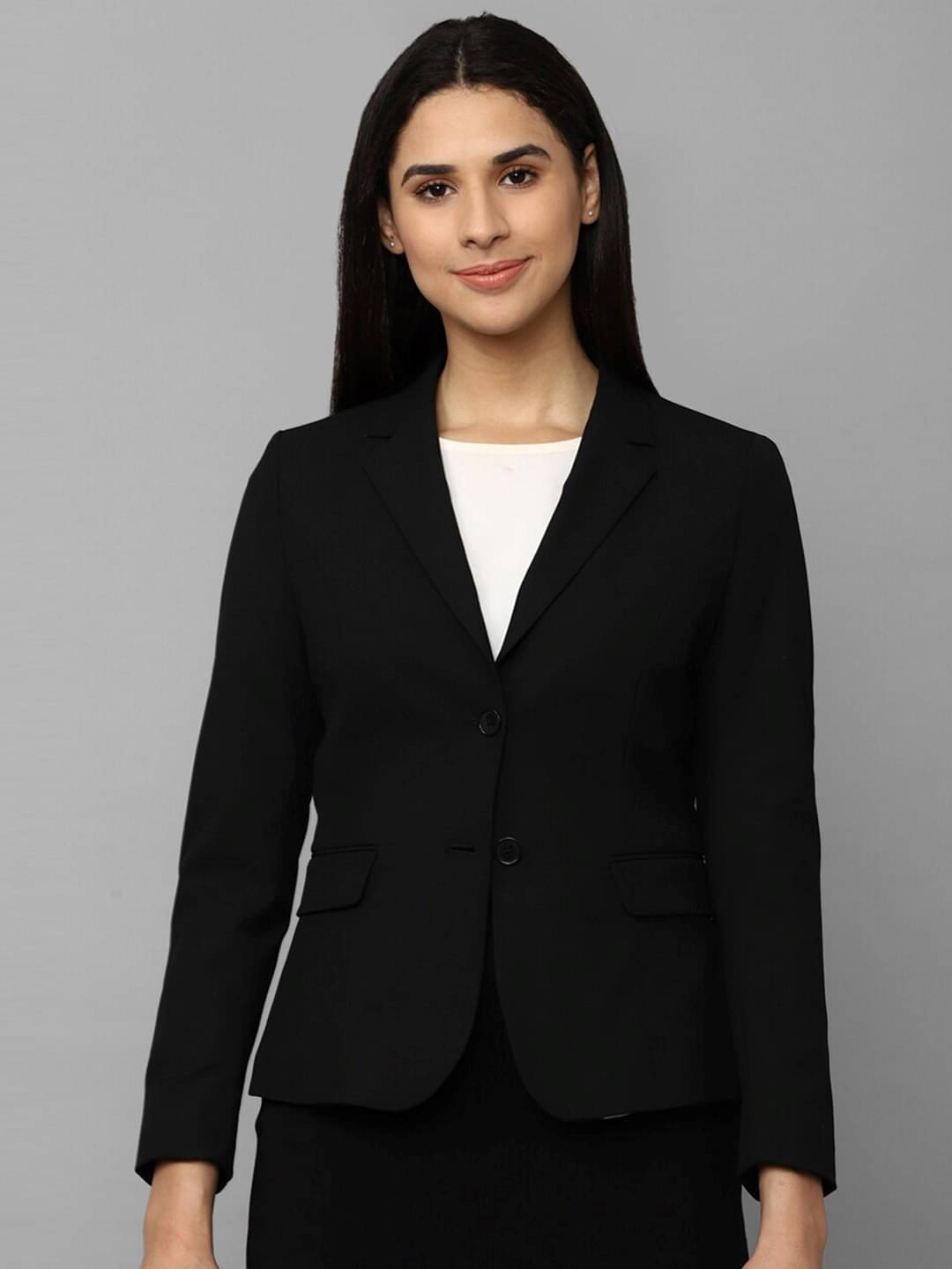     			PLUS PARADISE - Cotton Blend Black Blazers