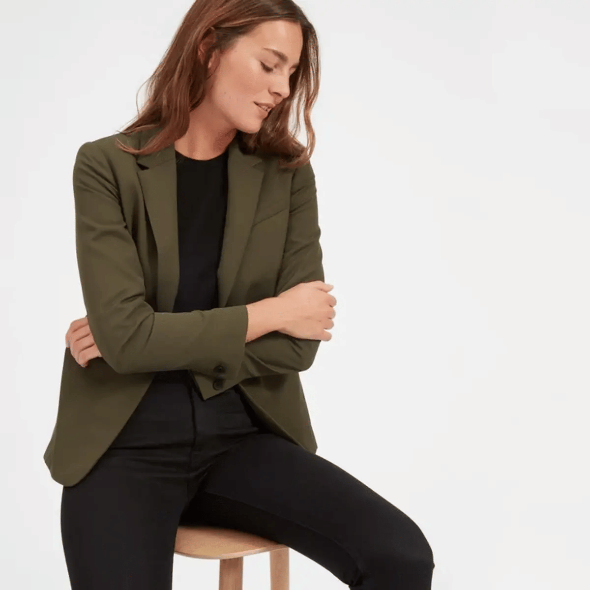 PLUS PARADISE - Cotton Blend Green Blazers PLUS PARADISE - Cotton Blend Green Blazers