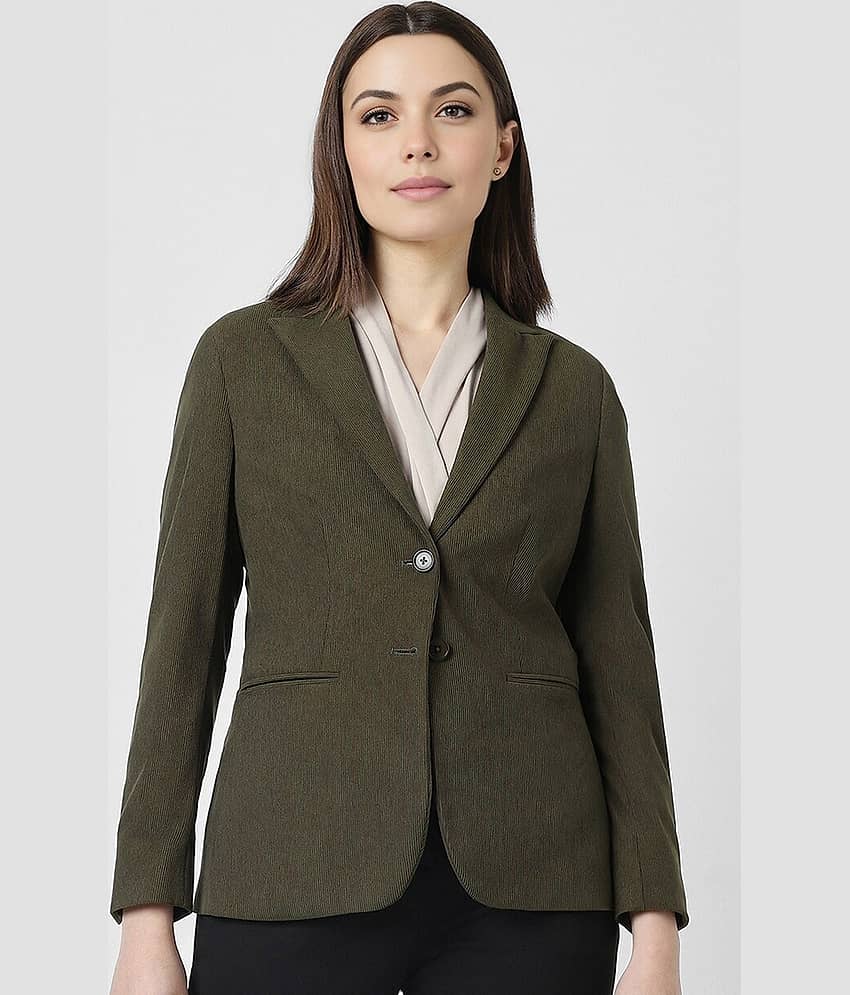 PLUS PARADISE - Cotton Blend Green Blazers - Jackets & Coats | Buy online on ZillyBuy