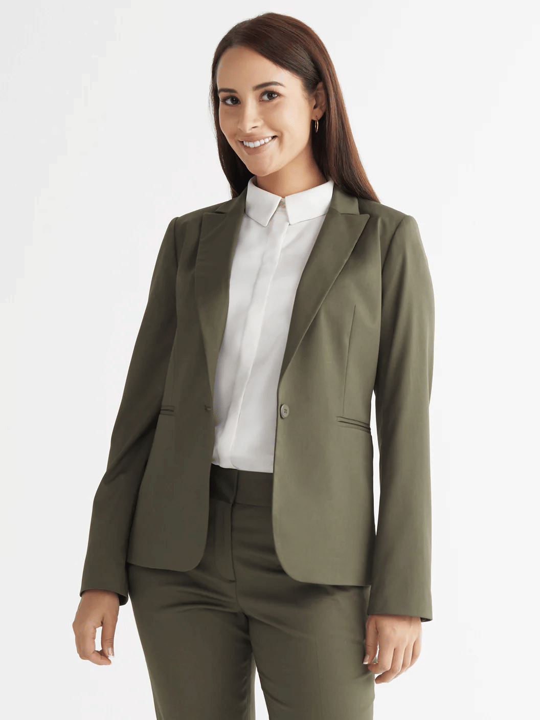 PLUS PARADISE - Cotton Blend Green Blazers PLUS PARADISE - Cotton Blend Green Blazers