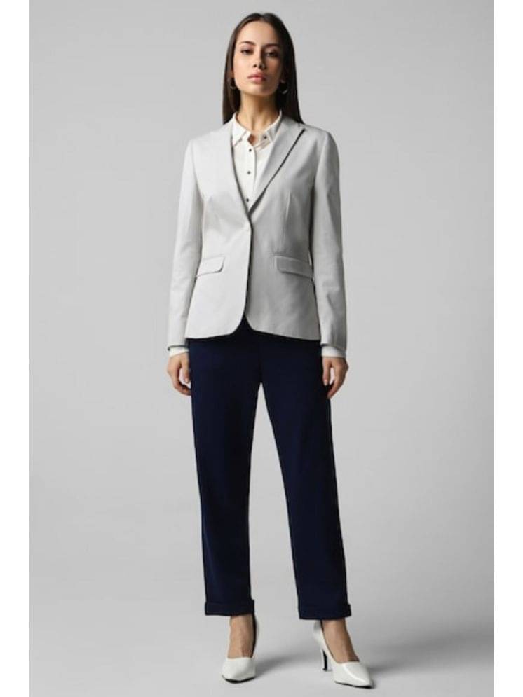     			PLUS PARADISE - Cotton Blend Grey Blazers