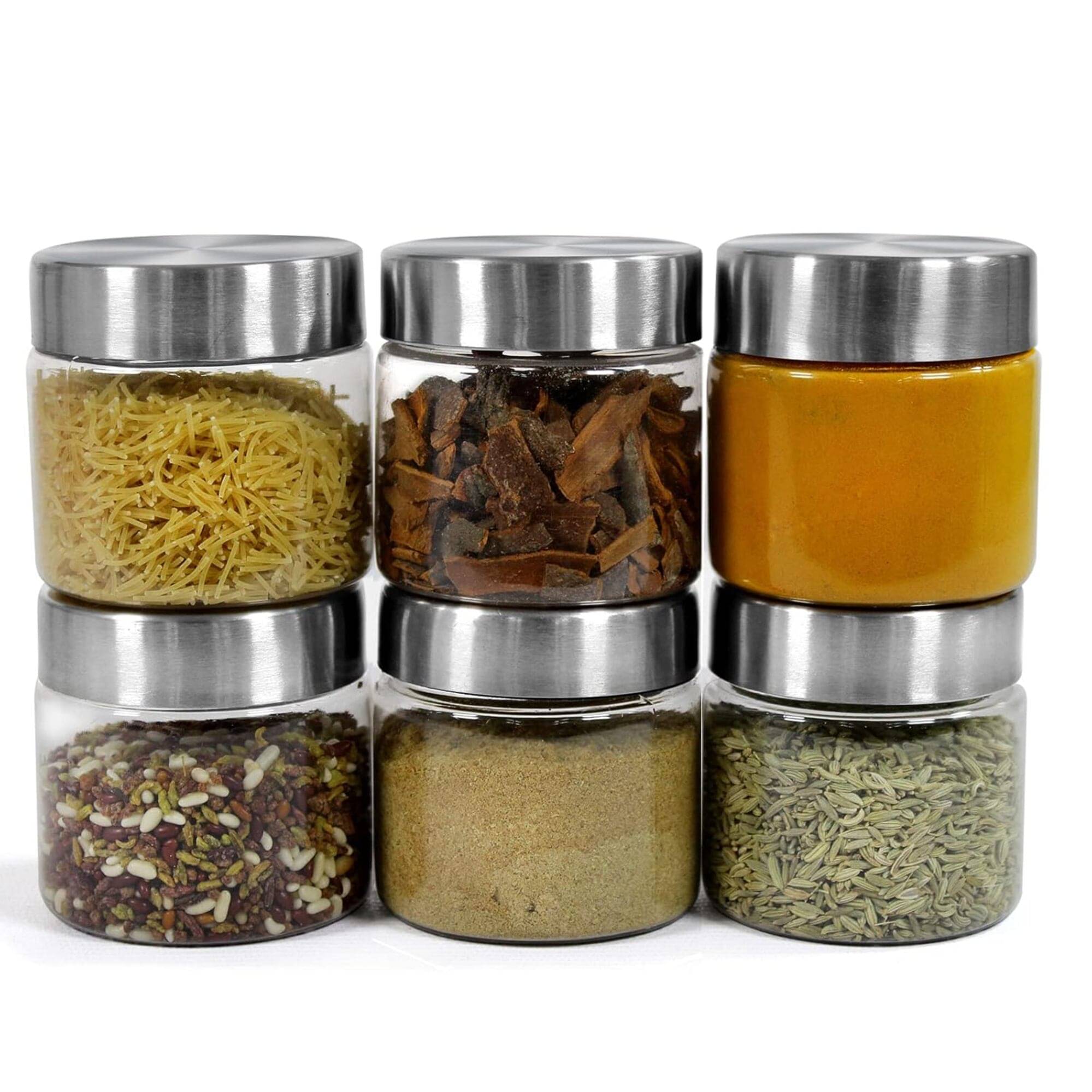     			PearlPet PlusJar-6Pcs-200ml Plastic Transparent Multi-Purpose Container ( Set of 6 )