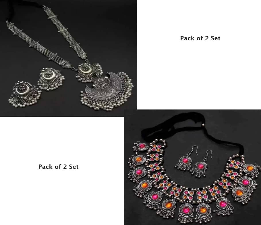 Samridhi DC Silver Alloy Necklace Set ( Pack of 1 )