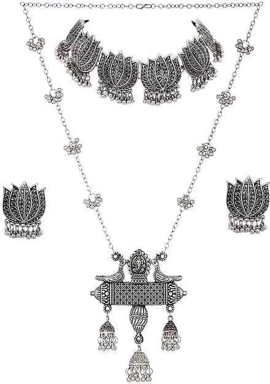 Samridhi DC Silver Alloy Necklace Set ( Pack of 1 )
