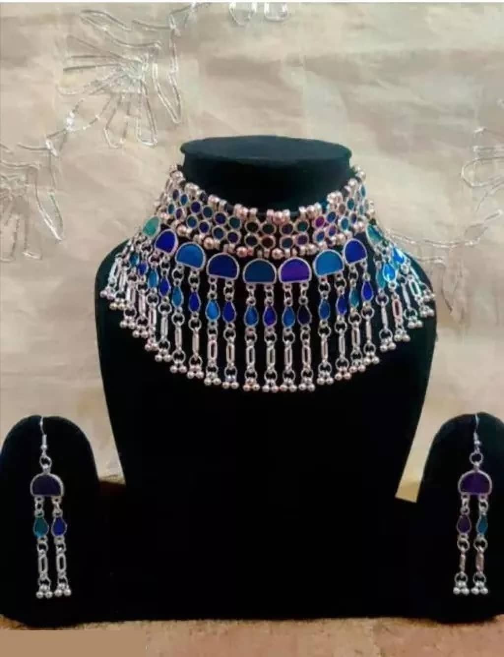 Samridhi DC Silver Alloy Necklace Set ( Pack of 1 )