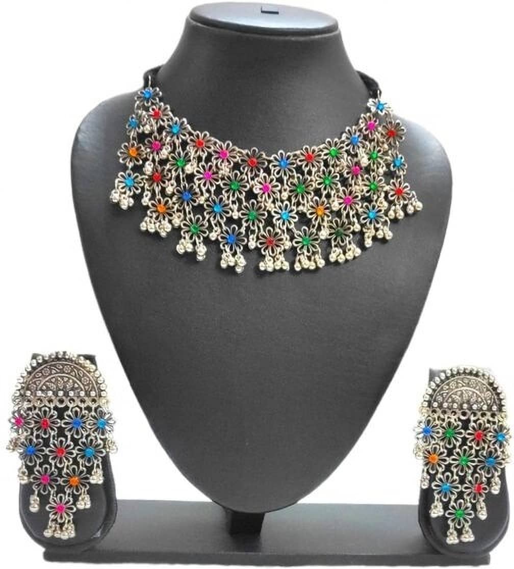 Samridhi DC Silver Alloy Necklace Set ( Pack of 1 )