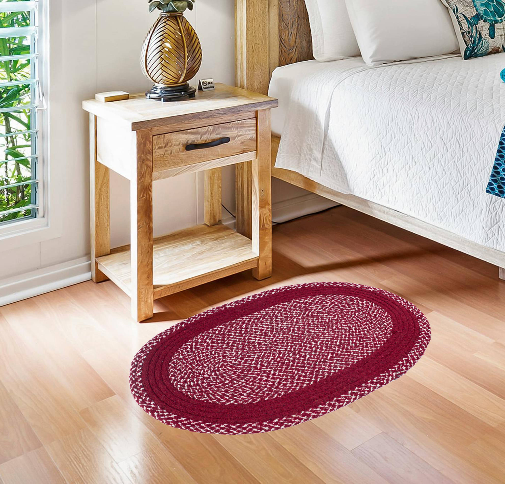     			ADIRNY - Regular Cotton Door Mat ( 62 X 40 cm ) Single - Maroon