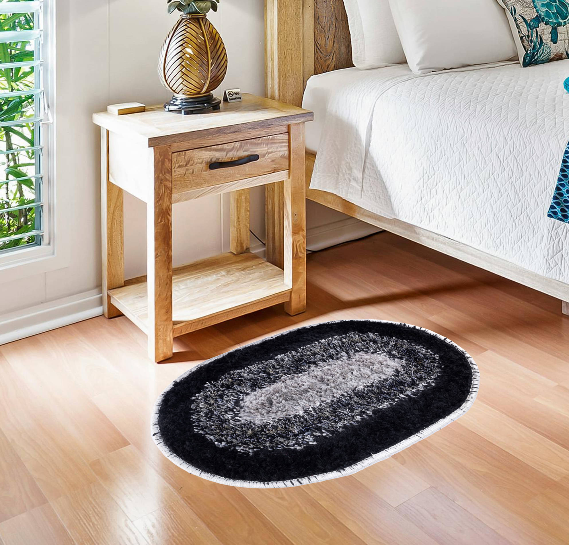     			ADIRNY - Regular Polycotton Door Mat ( 60 X 40 cm ) Single - Black