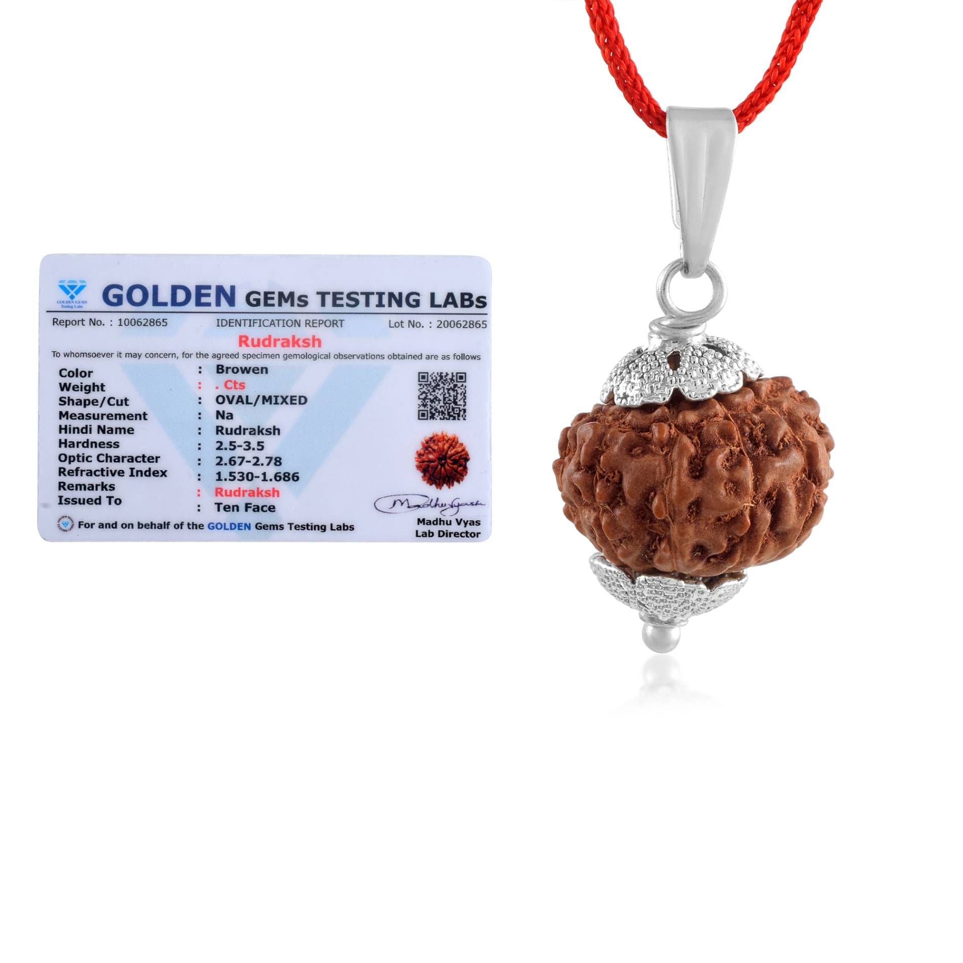 ADMIER 10 Mukhi Rudraksha Pendant With Thread ( Pack of 1 ) ADMIER 10 Mukhi Rudraksha Pendant With Thread ( Pack of 1 )
