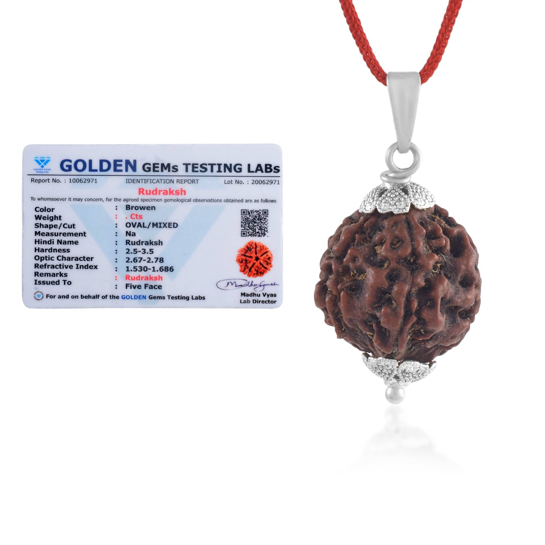 ADMIER 5 Mukhi Rudraksha Pendant With Thread ( Pack of 1 ) ADMIER 5 Mukhi Rudraksha Pendant With Thread ( Pack of 1 )