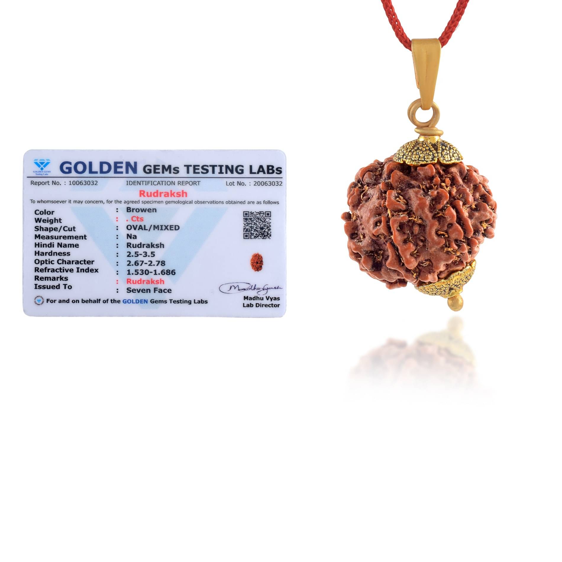 ADMIER 7 Mukhi Rudraksha Pendant With Thread ( Pack of 1 ) ADMIER 7 Mukhi Rudraksha Pendant With Thread ( Pack of 1 )