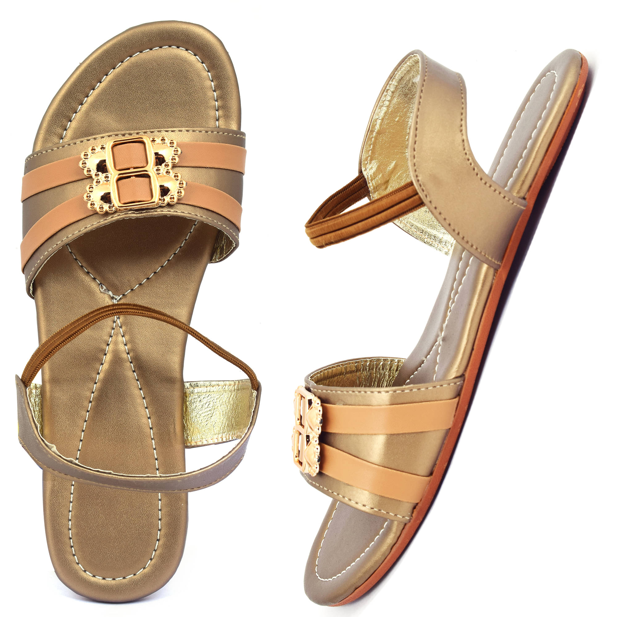     			Aishwary Glams Rust Women's Flip Flop
