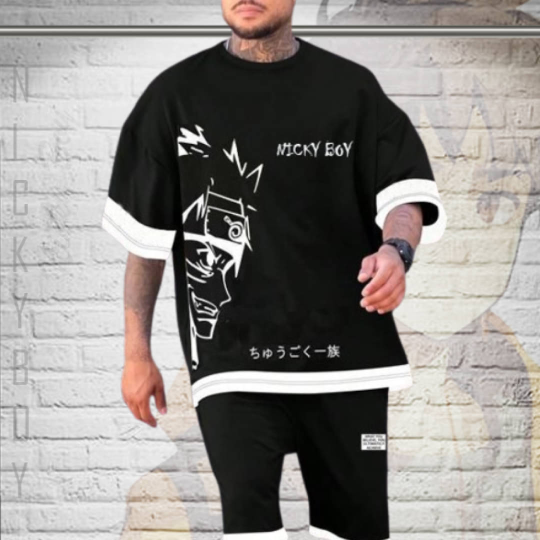     			CONWAY Pack of 1 Cotton Blend Regular Fit Men's T-Shirt ( Black )