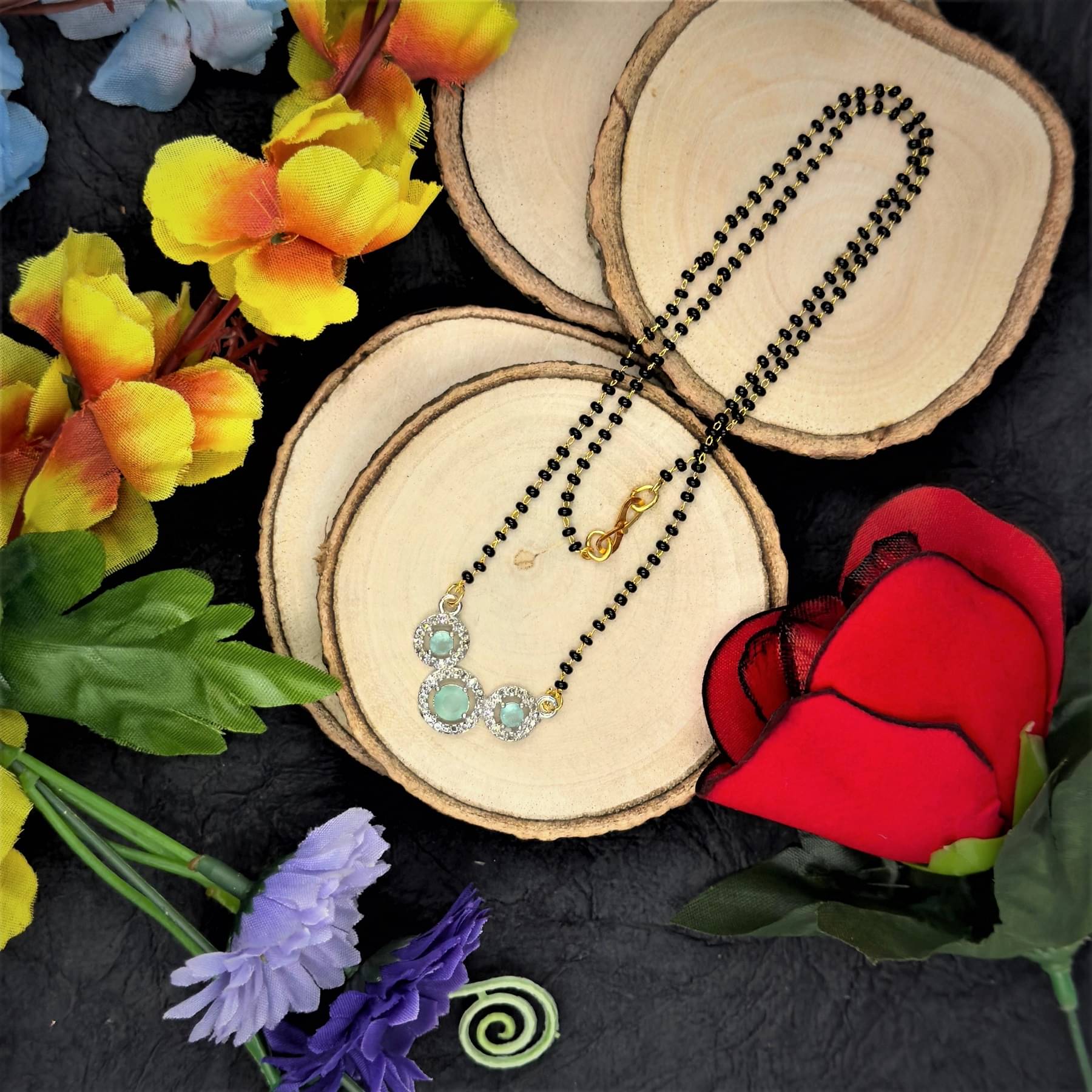 Charms Turquoise Mangalsutra ( Pack of 1 ) Charms Turquoise Mangalsutra ( Pack of 1 )