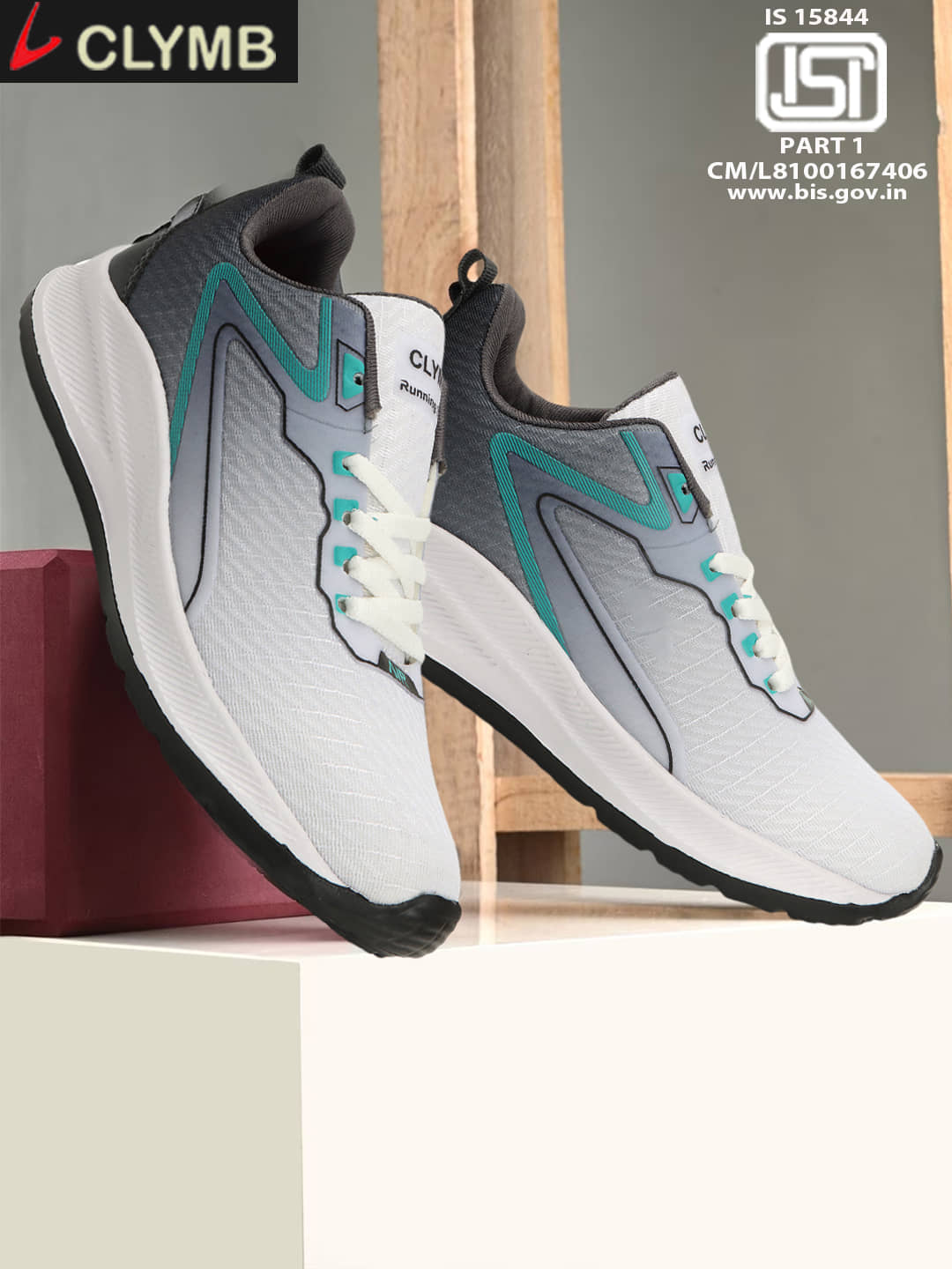Clymb Black Men's Sports Running Shoes - Sports Shoes | Buy online on ZillyBuy