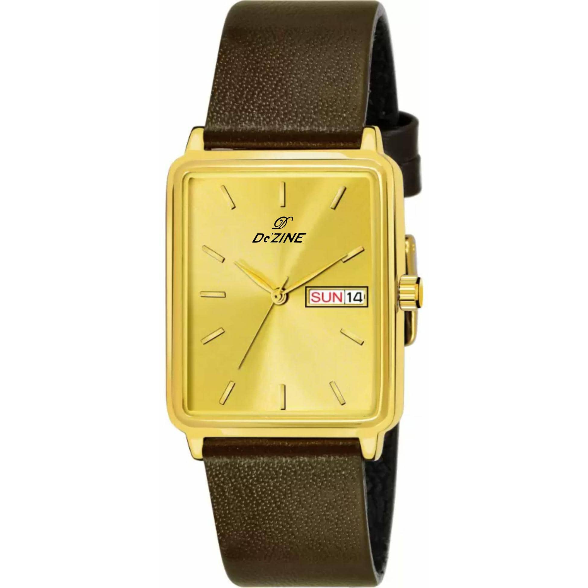 Dezine Brown Leather Analog Men's Watch
