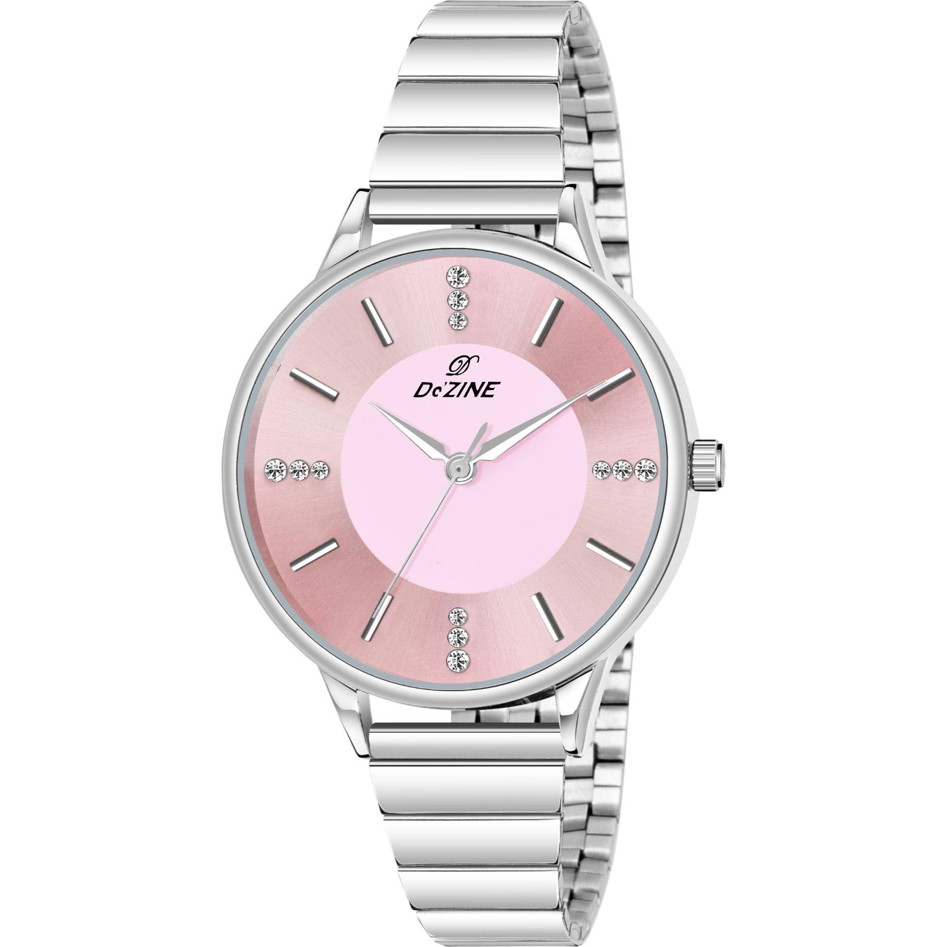     			Dezine Silver Stainless Steel Analog Womens Watch