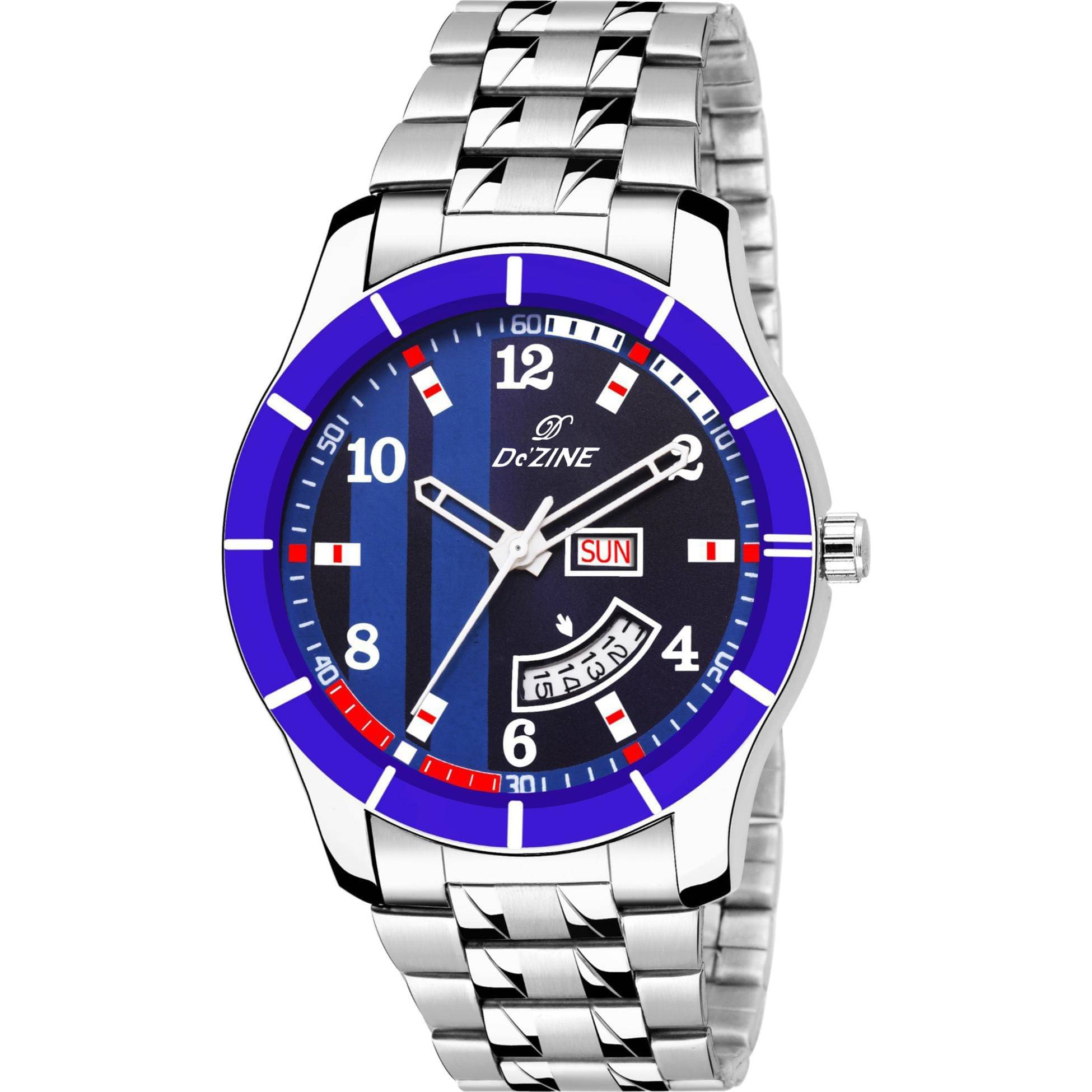     			Dezine Silver Stainless Steel Analog Men's Watch
