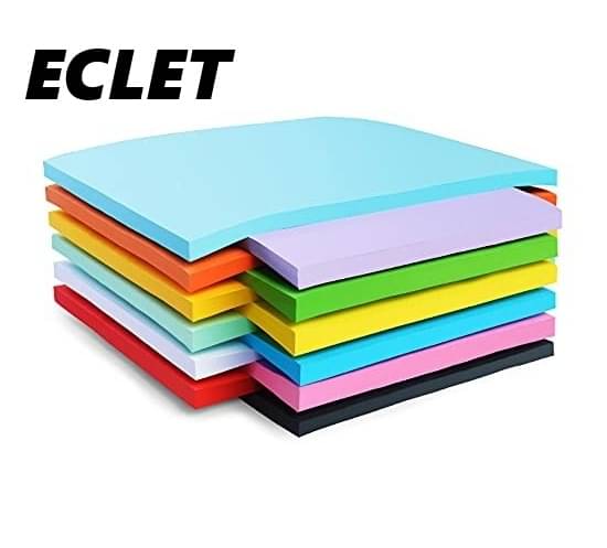     			ECLET A4 100 Coloured Sheets (10 Sheets each color)Copy Printing /Art and Craft Paper Double Sided Coloured Origami Folding DIY Craft Smooth Finish use in Home, School, Office Stationery Children's Day Gift, Birthday Gift, Party Favors,christmas decor etc