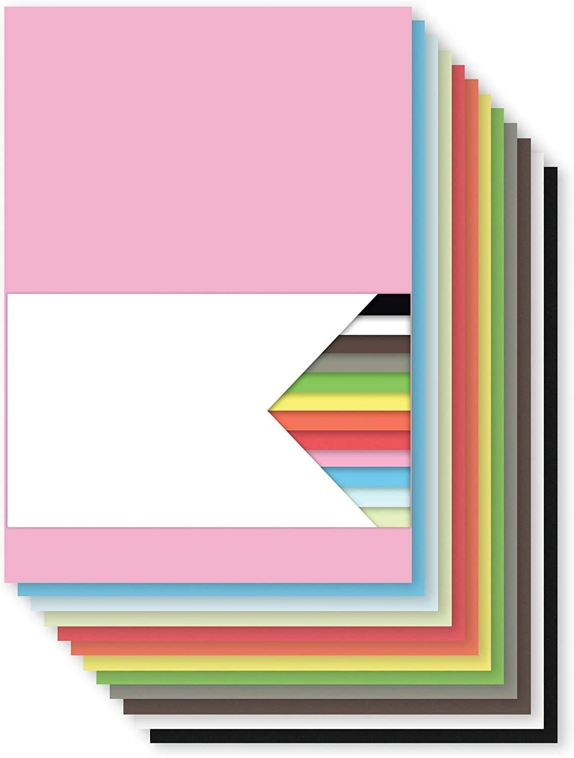     			Eclet A4 50 Coloured Sheets (5 Sheets each 10 color) Copy Printing/Art and Craft Paper Double Sided ColouredOffice Stationery Children's Day Gift, Birthday Gift, Party Favors,christmas decor etc..91