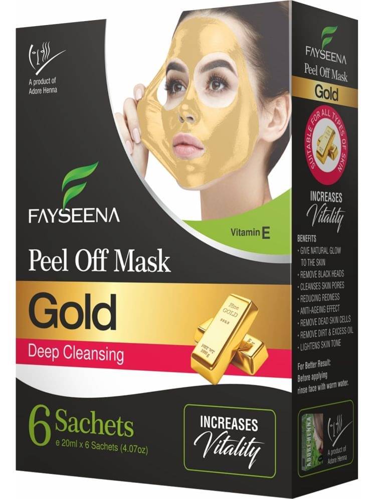     			Fayseena Gold Peel Off Mask For Deep Cleansing, Increases Vitality- 20ml (Pack Of 6)