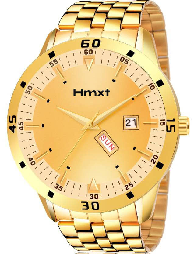 HMXT Gold Stainless Steel Analog Men's Watch