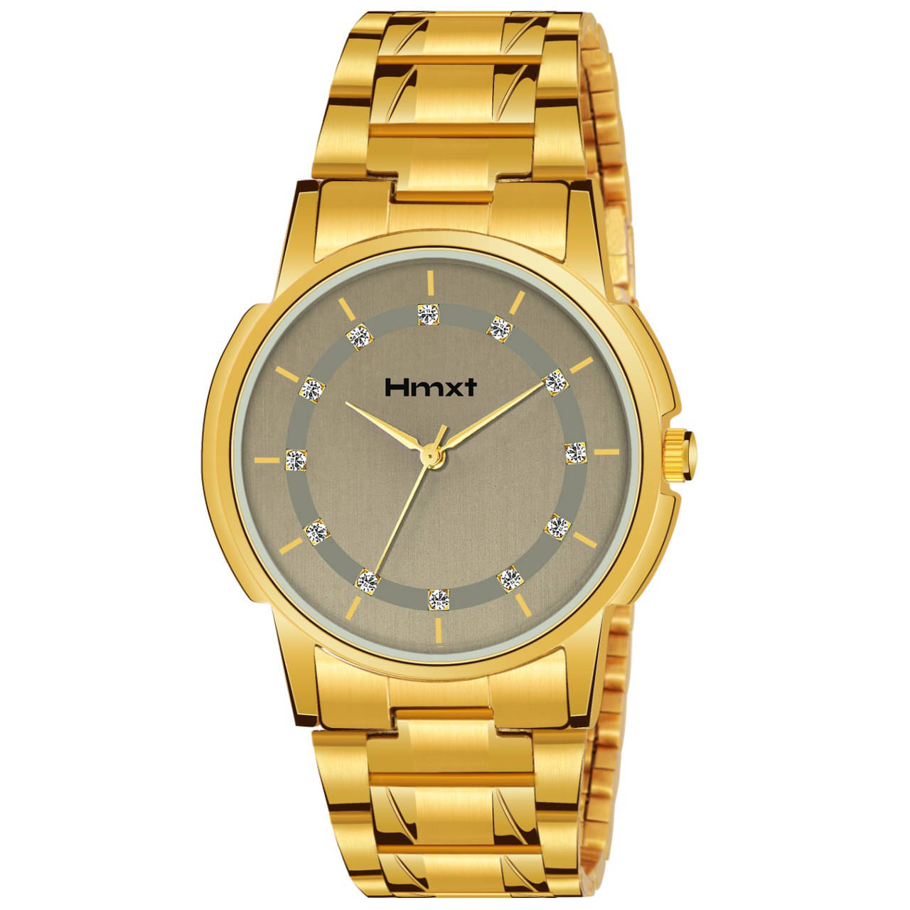     			HMXT Gold Stainless Steel Analog Men's Watch
