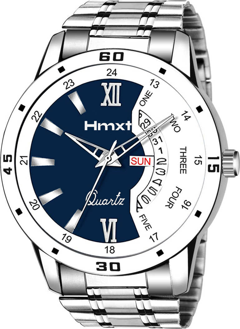     			HMXT Silver Stainless Steel Analog Men's Watch