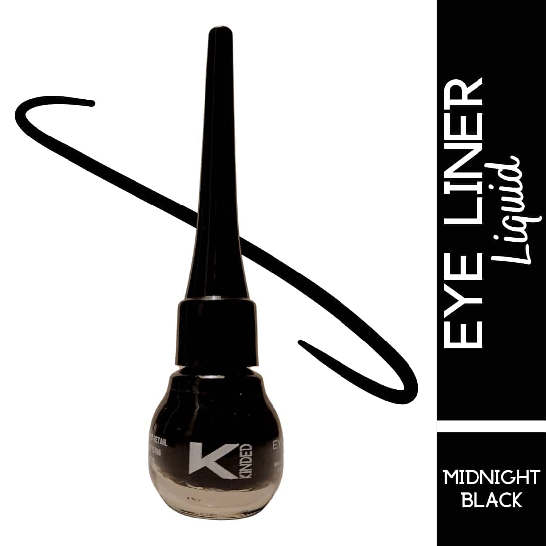 KINDED Black Matte Eye Liner Liquid ( Pack of 1 ) - Makeup - Eyes | Buy online on ZillyBuy