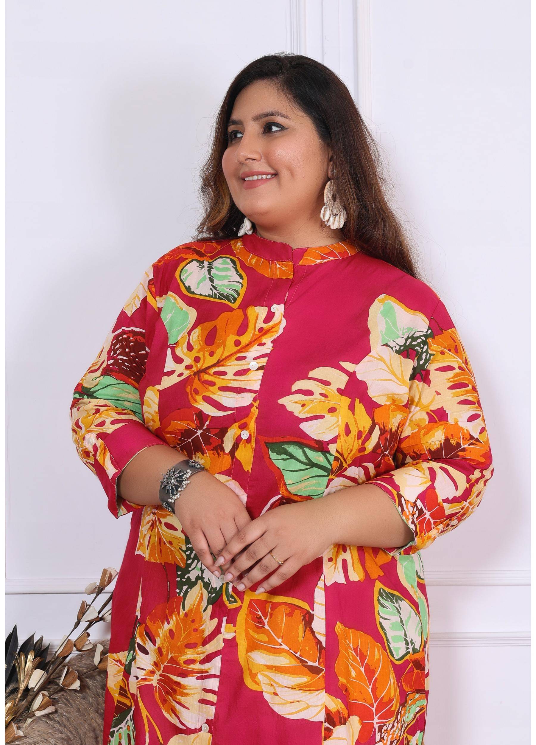 Label Flavia Women Cotton Printed A-line Kurti ( Multicolor ) Label Flavia Women Cotton Printed A-line Kurti ( Multicolor )