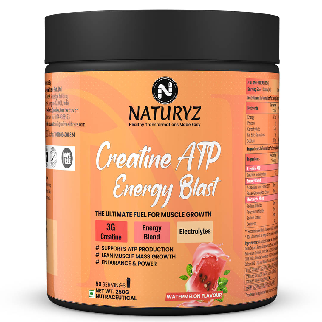     			Creatine ATP Energy Blast With 3G Creatine, Energy Blend Support ATP Production - 250g(Watermelon)