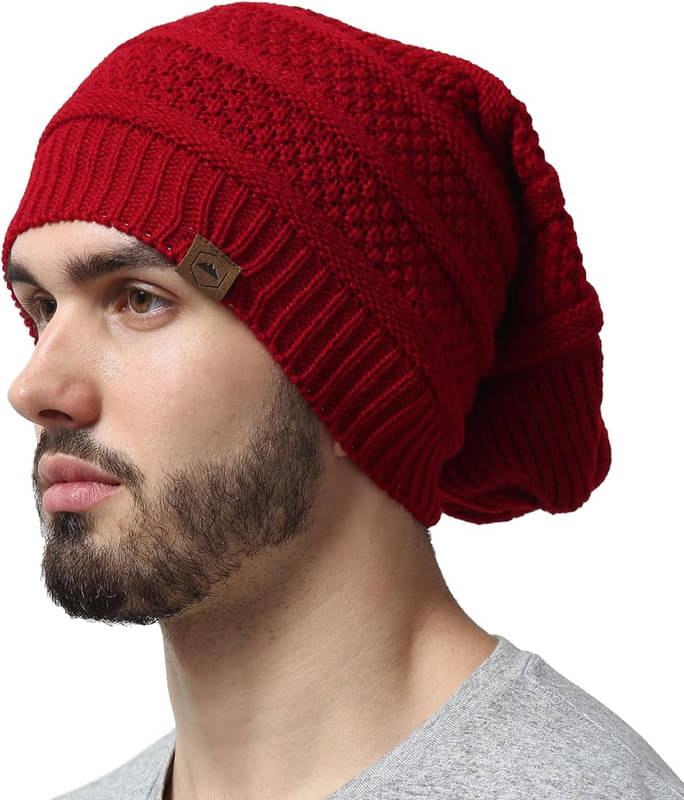     			Paryag Maroon Woollen Men's Cap ( Pack of 1 )