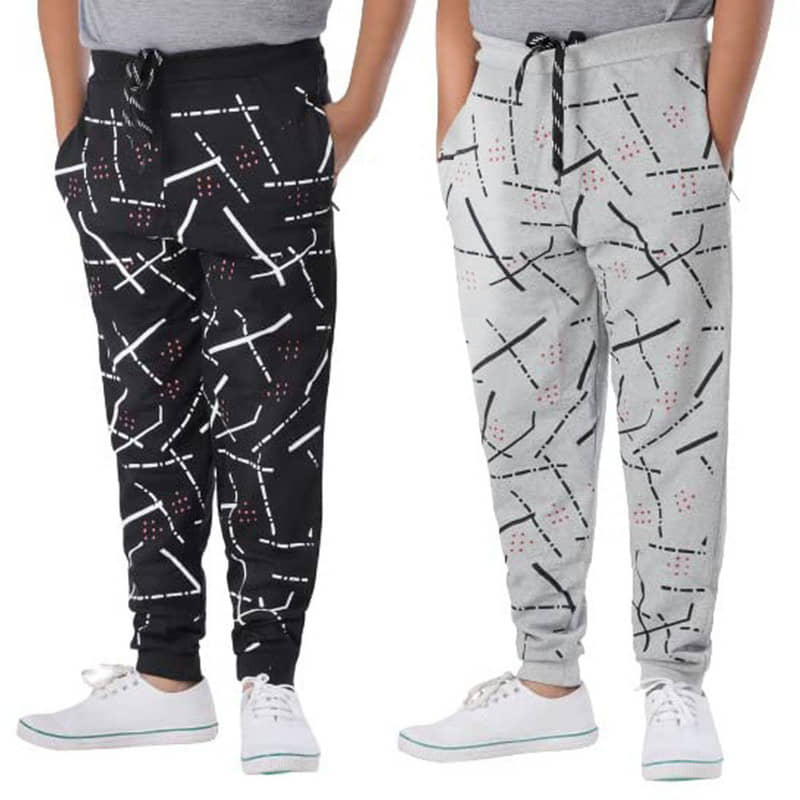 Paryag Pack of 2 Boys Cotton Trackpant ( Multicolor )